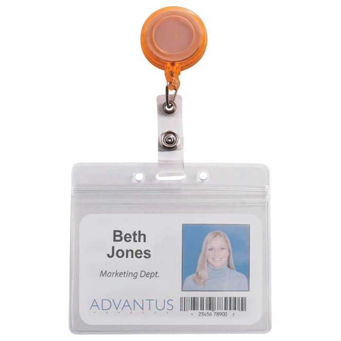Advantus Badge Reels, w/Belt Clip, 30 Inches Extension, Pack of 20, Neon AST