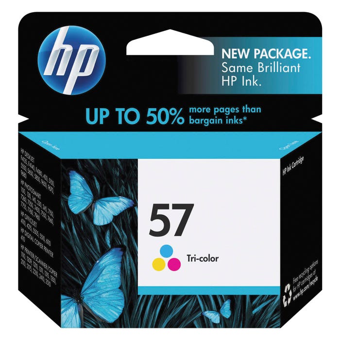 HP 57 Ink Cartridge, C6657AN, Tri-Color
