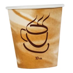 Gogo Hot Cups, 10 oz Squat, Paper, Pack of 50, Item Number 2003392