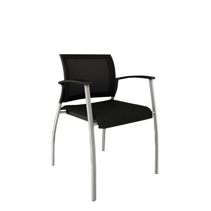 AIS Grafton Side Chair, 23-3/4 x 23-1/2 x 32 Inches, Silver Frame