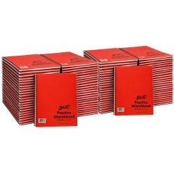 Sax Spiral Binding Smooth Sketchbook, 50 lb, 8-1/2 x 11 Inches, 50 Sheets, White, Pack of 72
