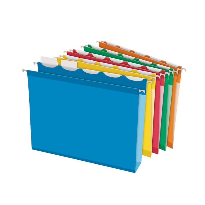 Pendaflex Ready-Tab Reinforced Expanding Hanging File Folders, Letter Size, 1/5 Cut Tabs, Assorted Colors, Set of 20