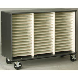 Stevens I.D. Systems 51 Compartment Mobile Folio Cabinet, 48 x 20 x 40 Inches 4001097