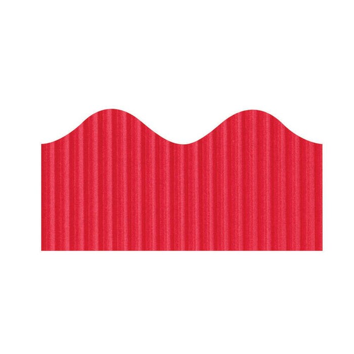 Bordette Scalloped Decorative Border Roll, 2-1/4 Inch x 50 Feet, Flame Red