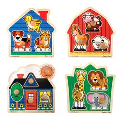 Melissa & Doug Jumbo Knob Puzzles, Set of 4, Item Number 2051359