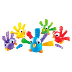 Learning Resources Fine Motor Peacock Pals, Set of 5 2041000