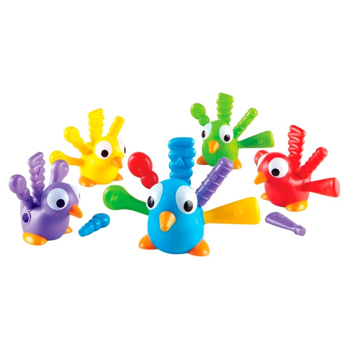 Learning Resources Fine Motor Peacock Pals, Set of 5