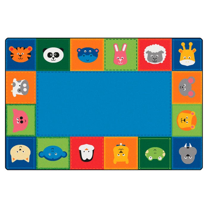 Carpets for Kids KIDSoft Baby Animals Border Carpet, Rectangle