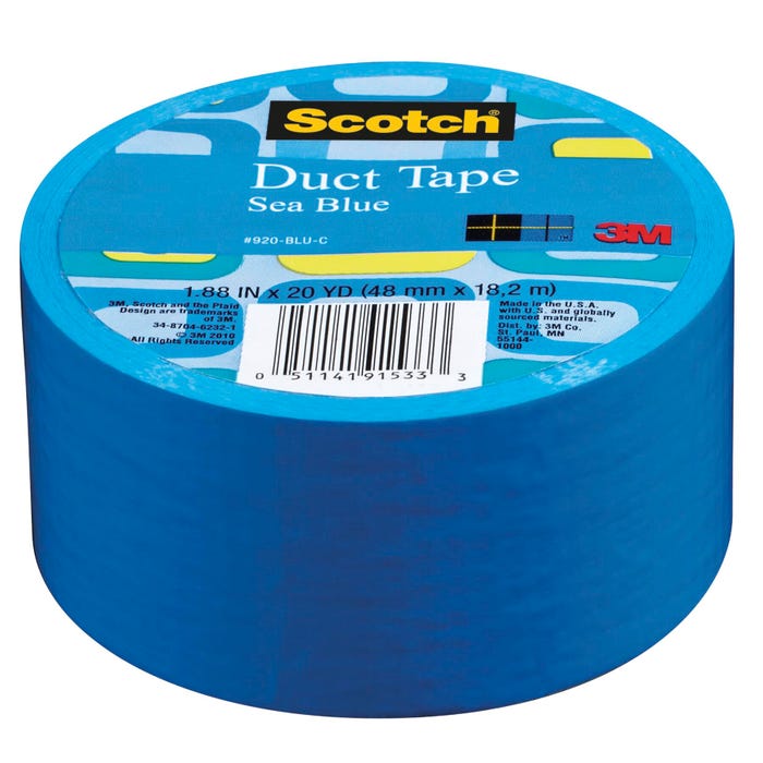 Scotch Duct Tape, 1.88 Inches x 20 Yards, Sea Blue