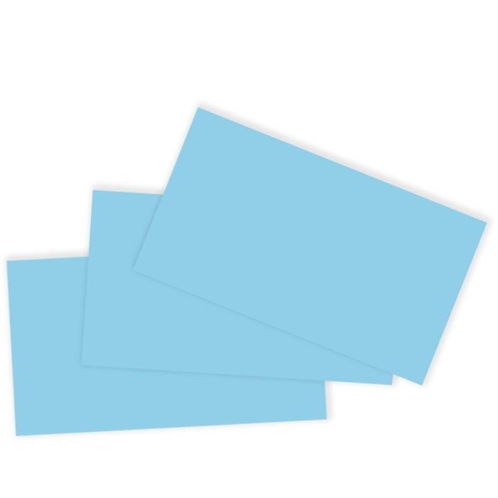 School Smart Blank Plain Index Card, 3 x 5 Inches, Blue, Pack of 100