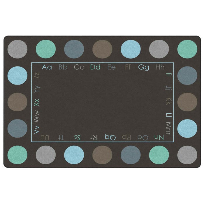 Childcraft Alphabet Colorful Circles Carpet, Rectangle