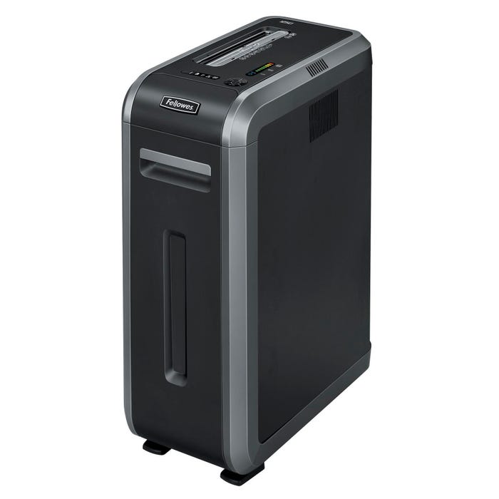 Fellowes Powershred 125Ci 18-Sheet Cross-Cut Shredder, 11-1/4 x 21-1/16 x 28-15/16 Inches, 14 Gallon, Black