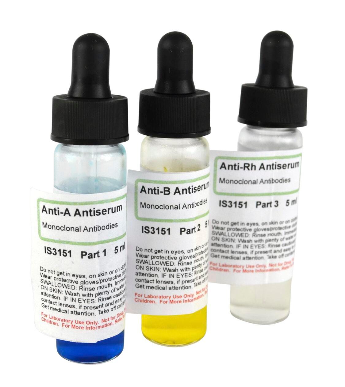 Image for Innovating Science Blood Typing Antisera Anti-A, Anti-B, and Anti-Rh from School Specialty