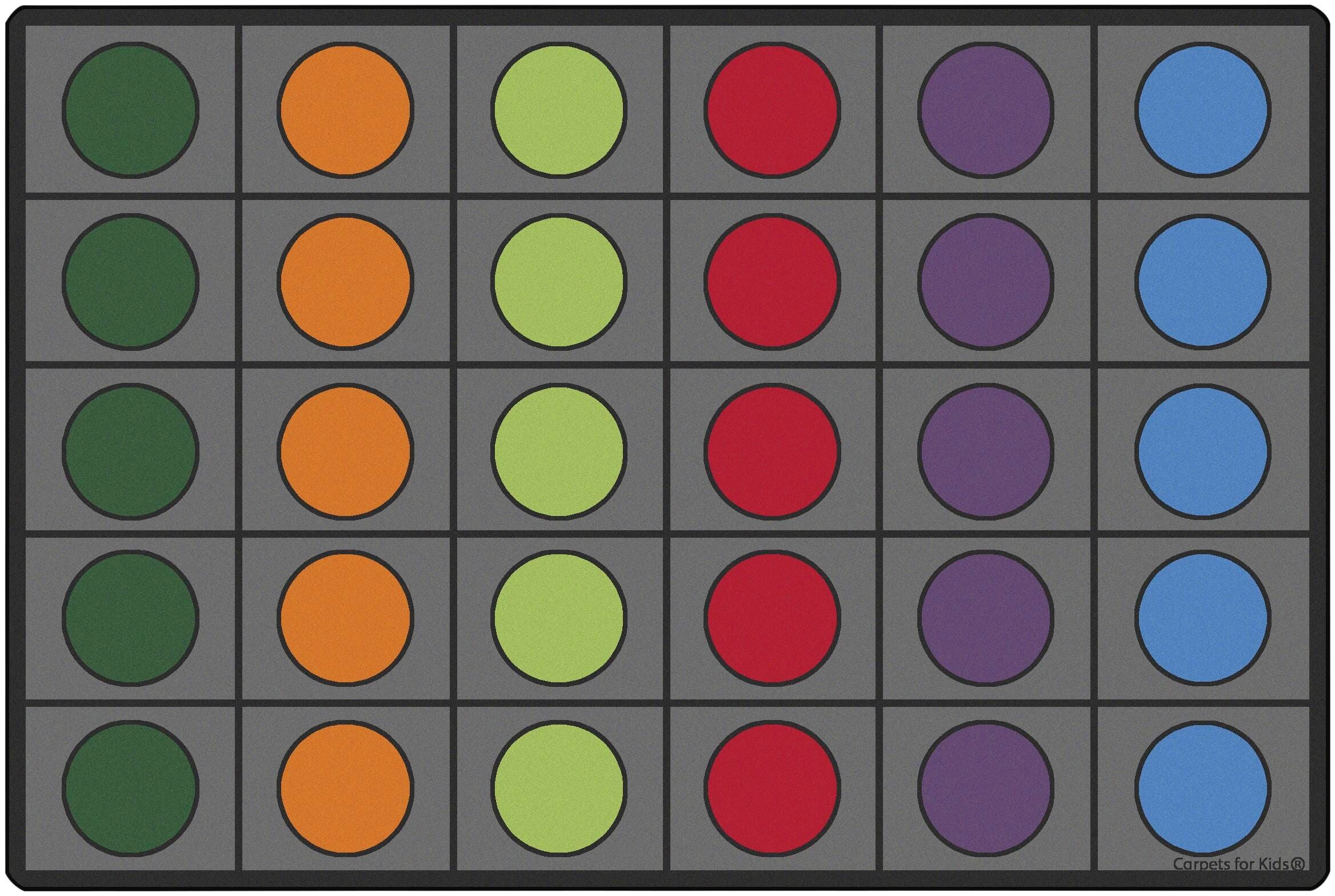 Carpets for Kids Premium Seating Circles Circletime Carpet, Rectangle 4002424