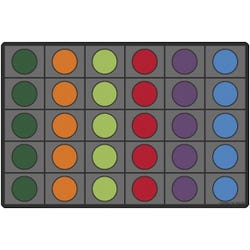 Carpets for Kids Premium Seating Circles Circletime Carpet, Rectangle