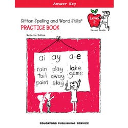 Image for Sitton Spelling, Student Practice Book, Level 2, Answer Key from School Specialty