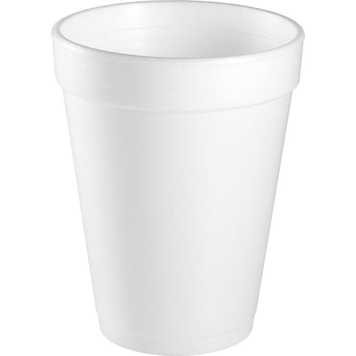 Dart Insulated Container Cup, 14 oz, Styrofoam, White, Carton of 1000
