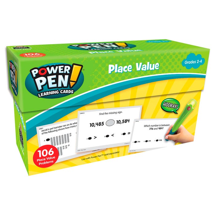 Teacher Created Resources Power Pen Learning Cards, Place Value, Grades 2 to 4