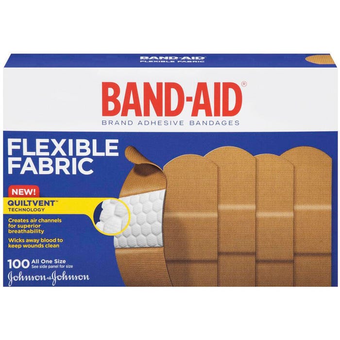 Bandaid Flexible Band-Aid, 1 X 3 inches, Fabric, Pack of 100