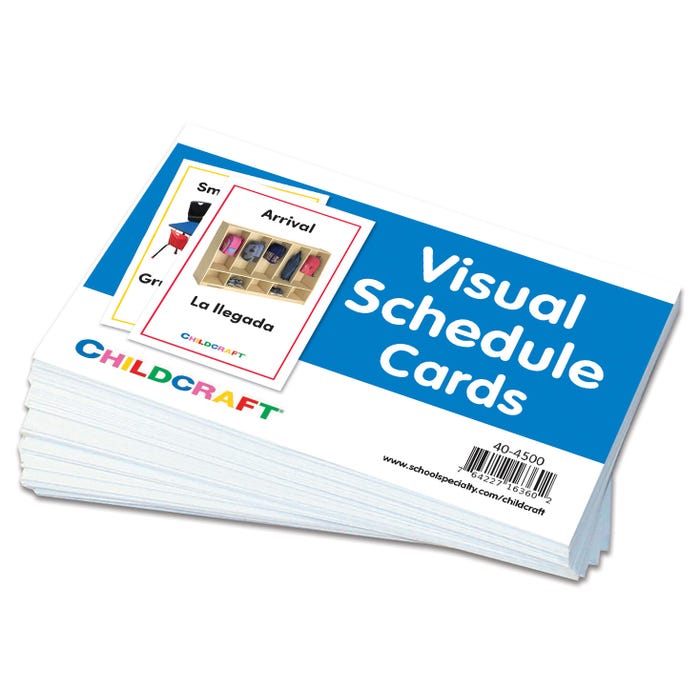 Childcraft Bilingual Visual Schedule Cards, Set of 26