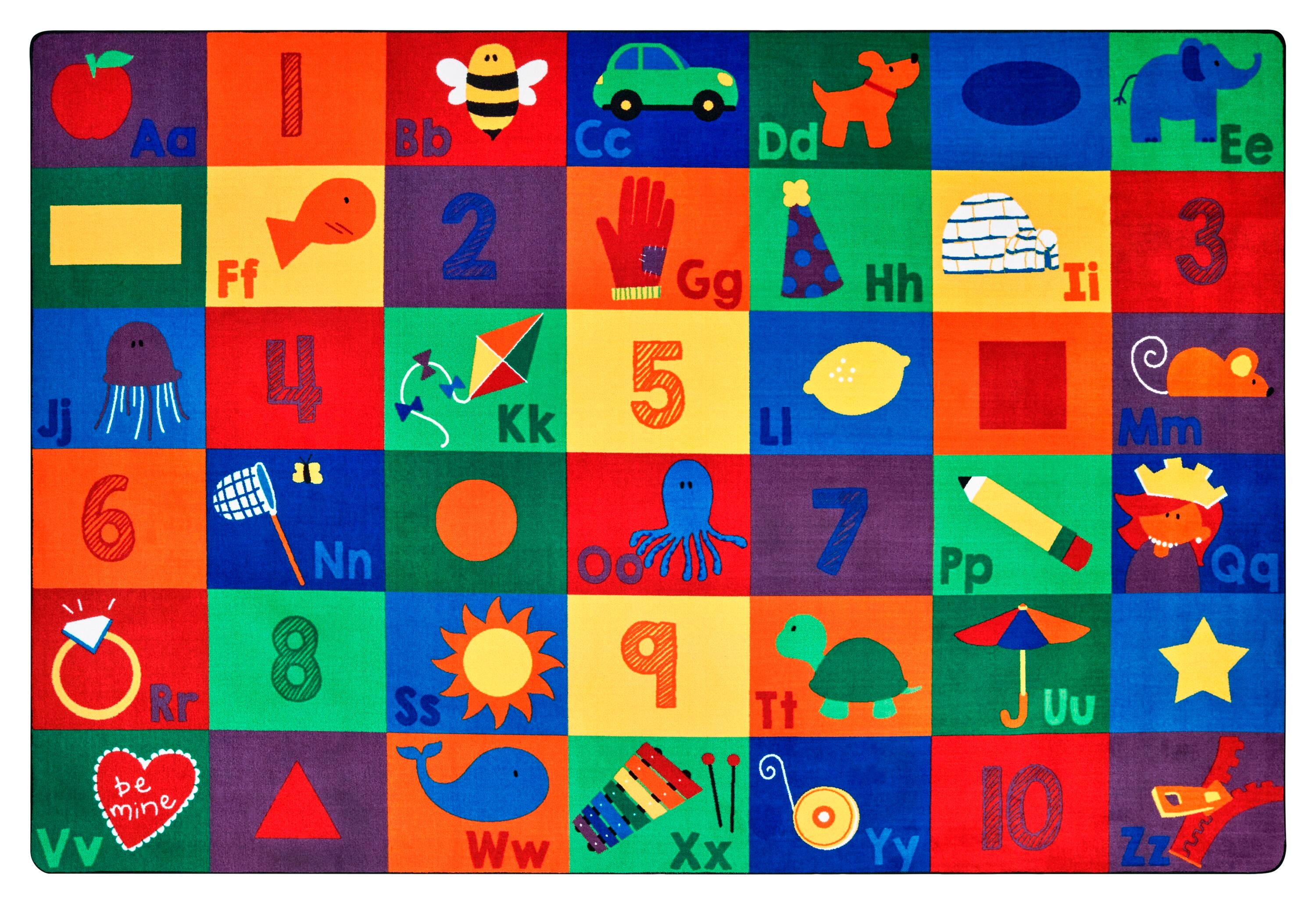 Carpets for Kids Premium Sequential Seating Literacy Carpet, Rectangle 4002272