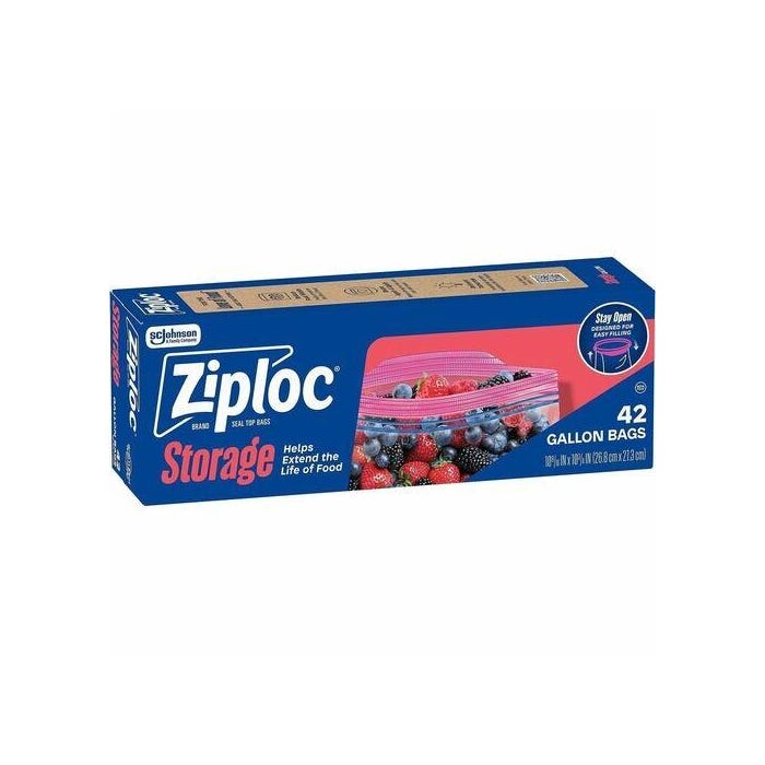 Ziploc Grip 'n Seal Storage Bags, 1 Gallon, 42 Count