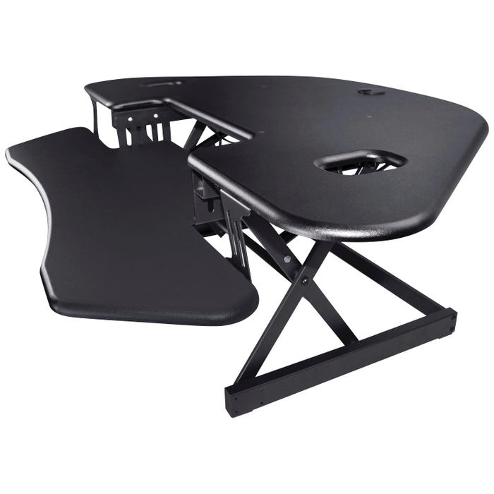 Lorell Adjustable Corner Desk Riser, 45-1/2 x 31 x 18 Inches, Black