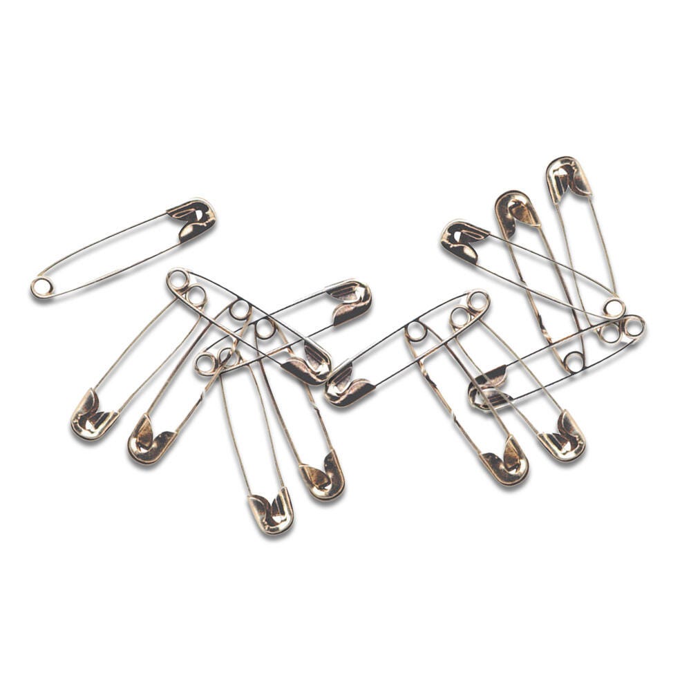School Smart Safety Pin, No 2, 1-1/2 Inches, Steel, Nickel Plated, Pack of 144 003466