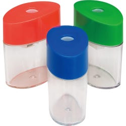 Integra Oval Plastic Pencil Sharpener, Assorted Colors, Item Number 2039353