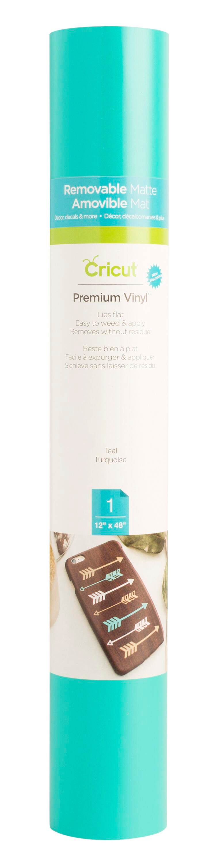 Cricut Removable Adhesive Vinyl, 12 x 48 Inches, Matte, Teal 2089417