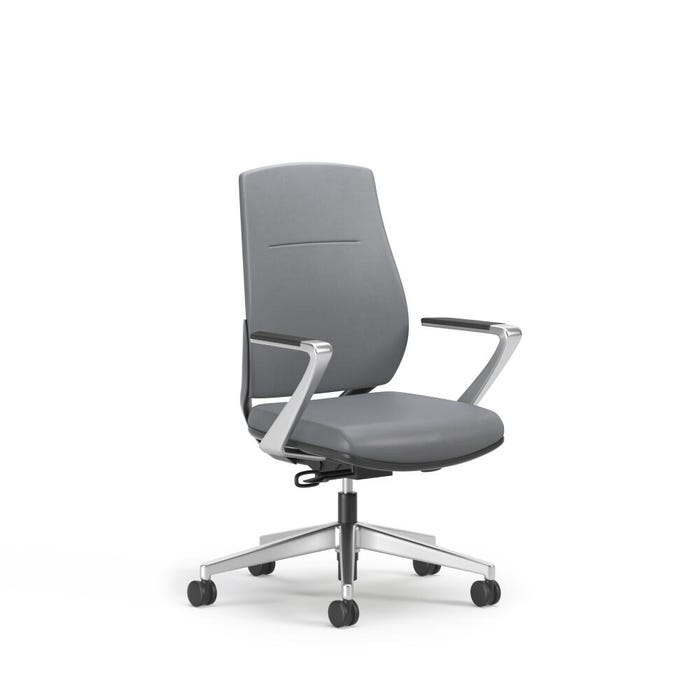 Affordable Interior Systems Auburn High-Back Task Chair, 18 x 30-1/4 x 42-1/4 Inches, Gray