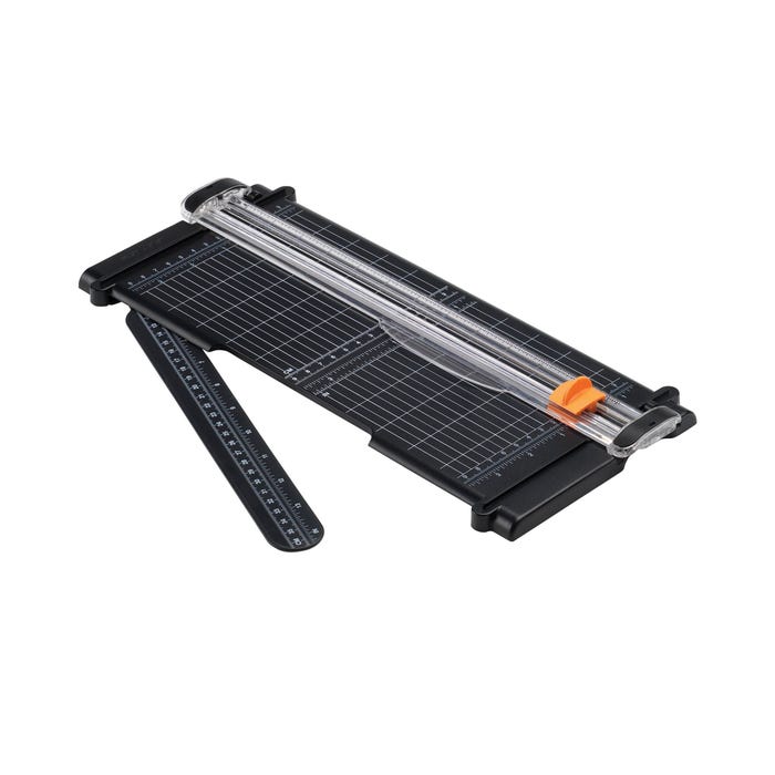 Fiskars SureCut Portable Trimmer with Recycled Cutline, 12 Inch Cut, Black