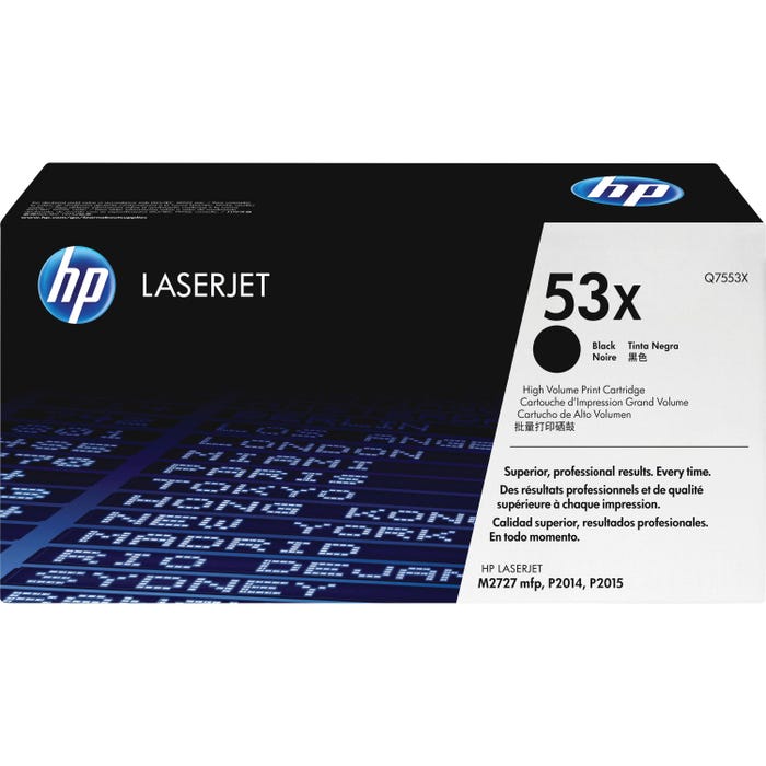 HP 53X Ink Cartridge, Q7553X, Black
