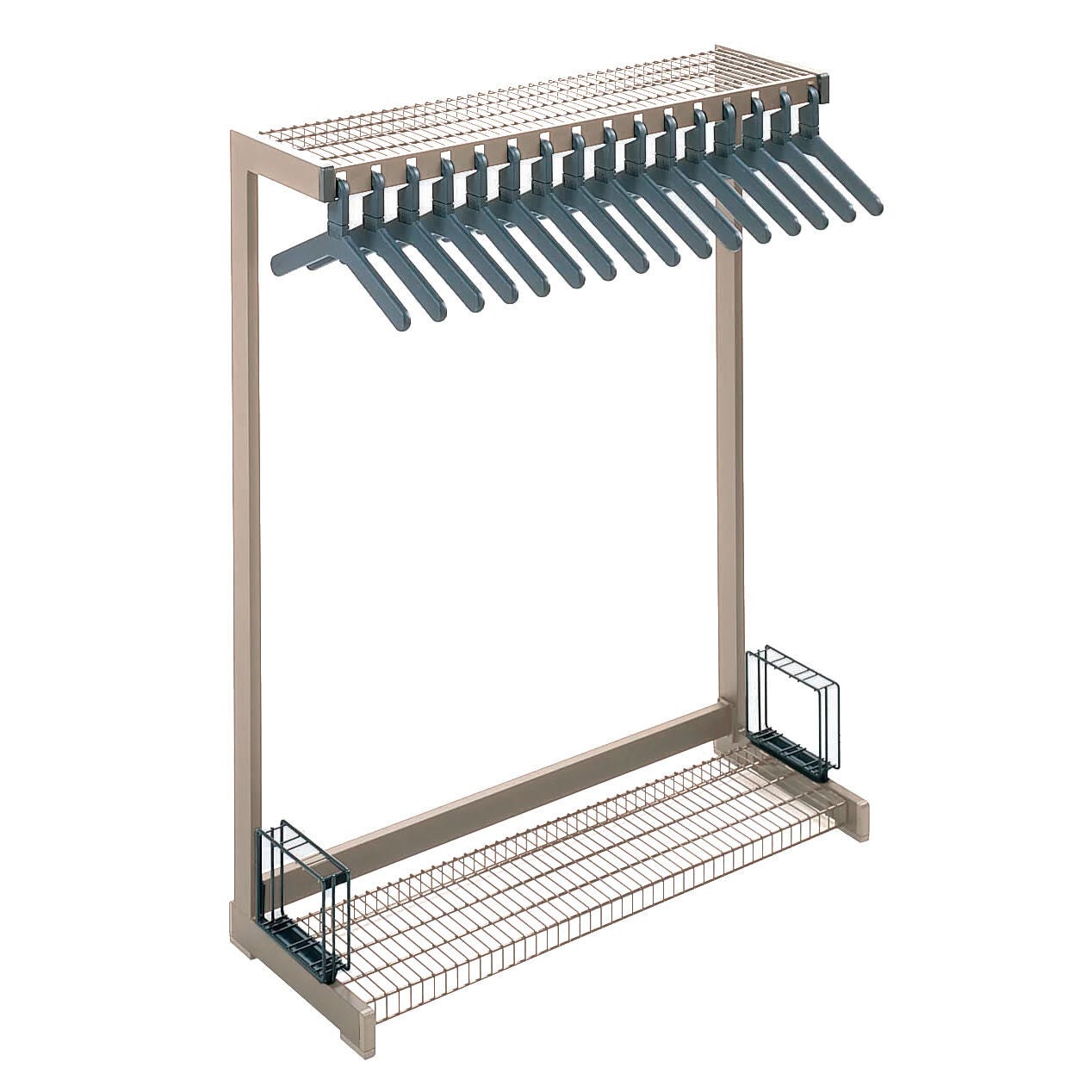 Magnuson Office Rak Steel Coat Rack with 8 Hangers, 24 x 18 x 60 Inches 4002171