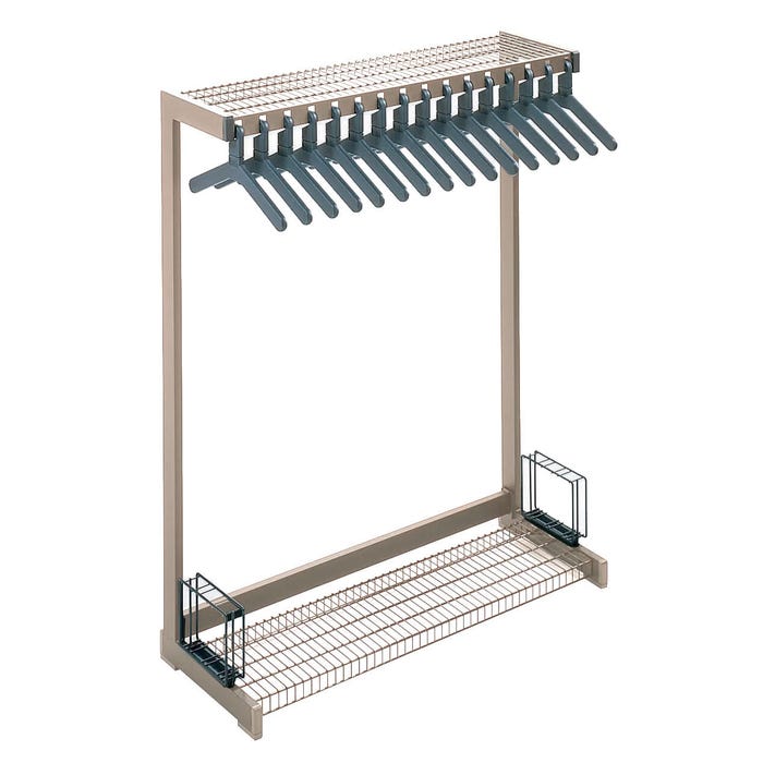 Magnuson Office Rak Steel Coat Rack, 48 x 18 x 60 Inches, 16 Hangers