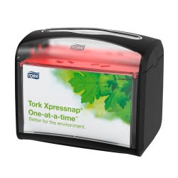 Image for Tork Xpressnap Tabletop Napkin Dispenser, 200 Napkins, Black from School Specialty