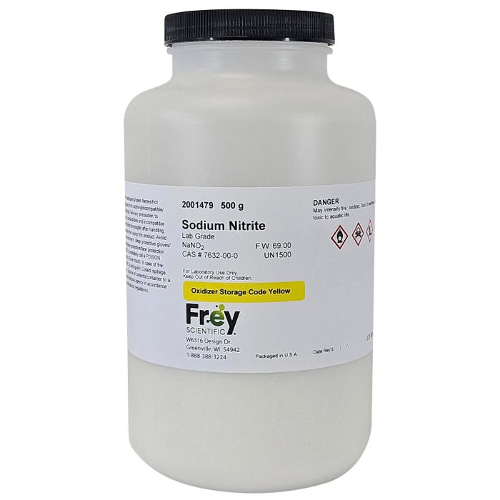 Frey Scientific Sodium Nitrite, Lab Grade, 500 Grams