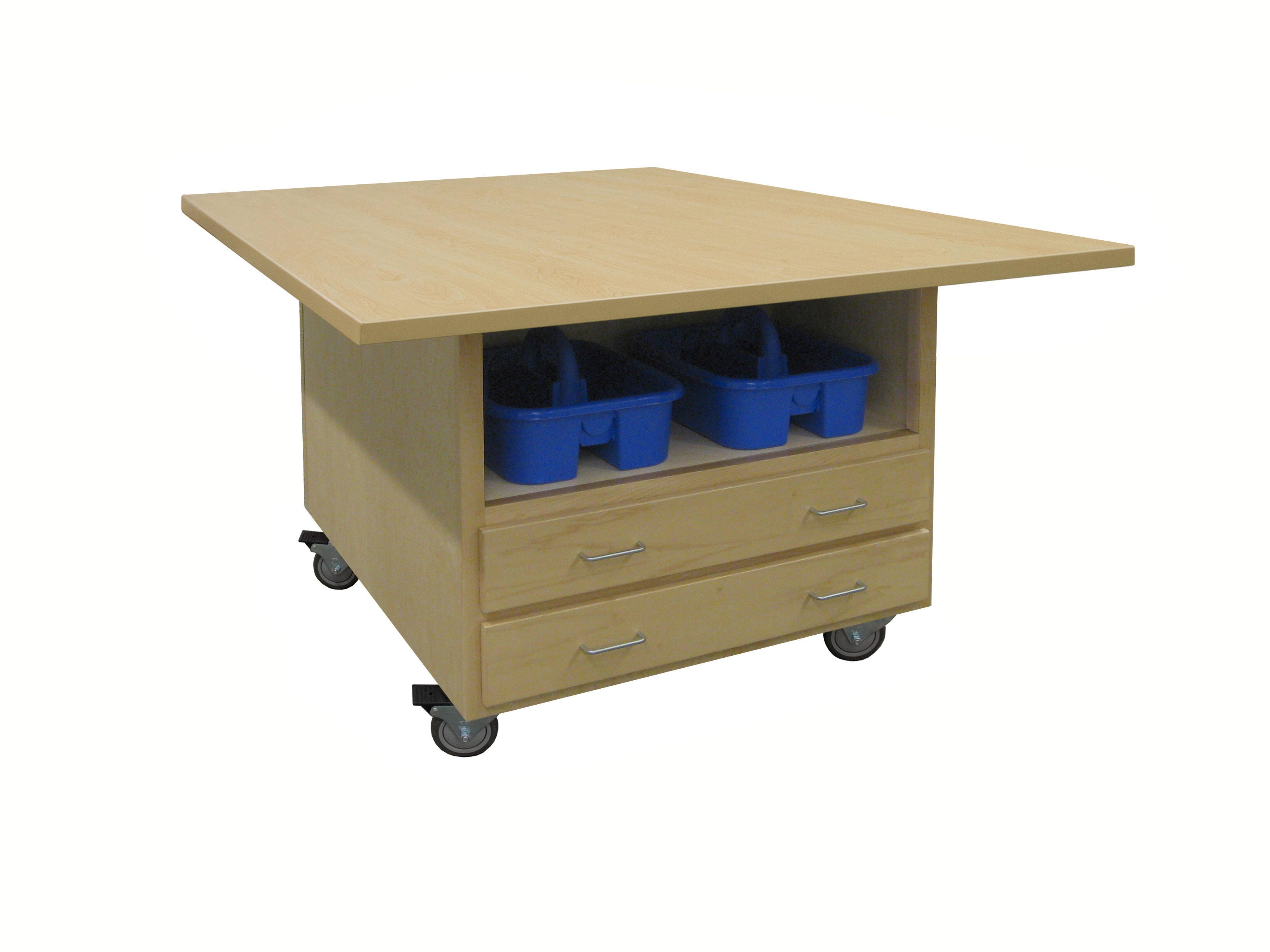 Hann Crafts and Project Workstation, 64 x 54 x 33-1/4 Inches, Maple Laminate, Casters 2141911