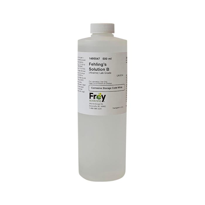 Frey Scientific Fehling's Solution B, Clear, Lab Grade, 500mL