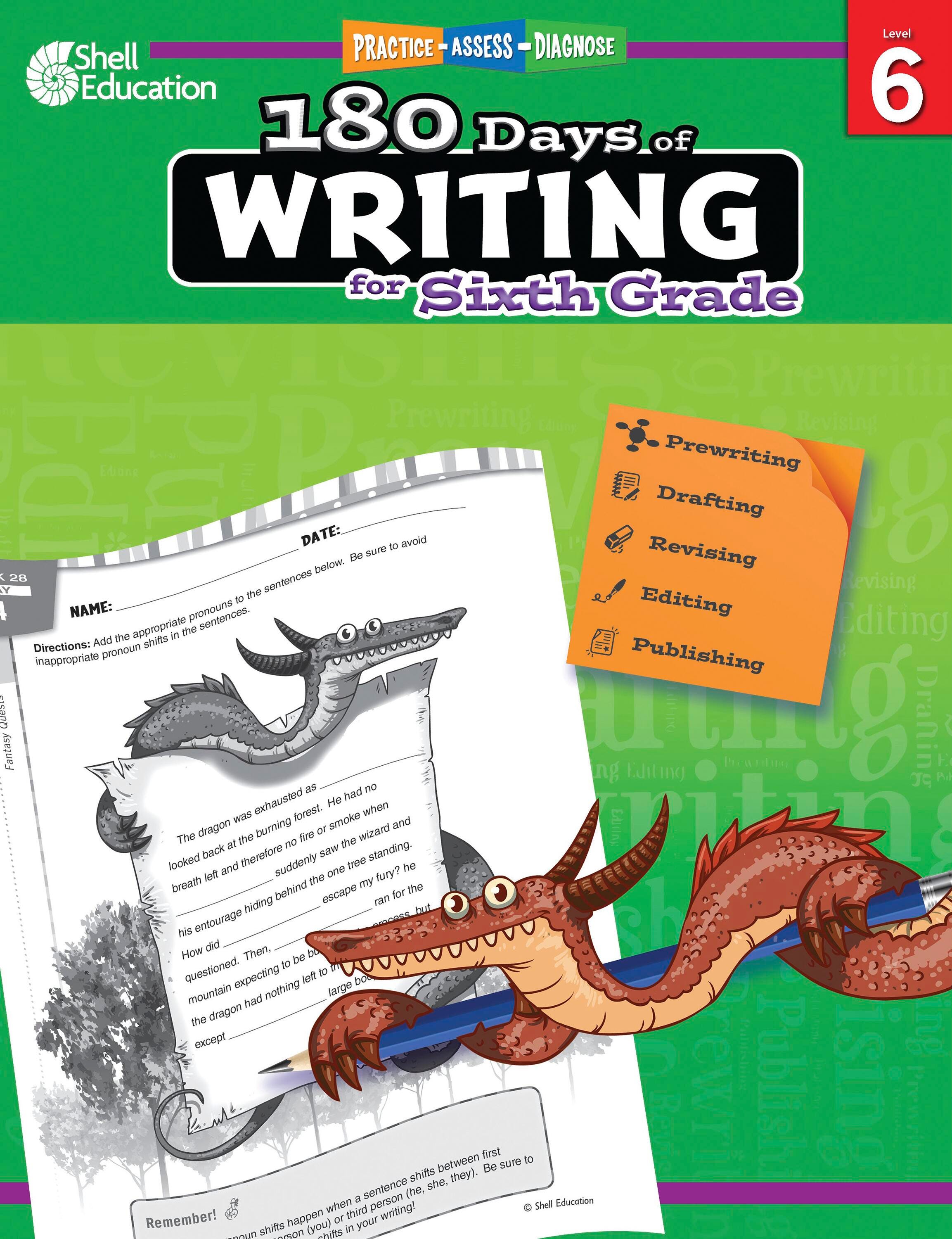 Shell Education 180 Days of Writing for Sixth Grade 1532039