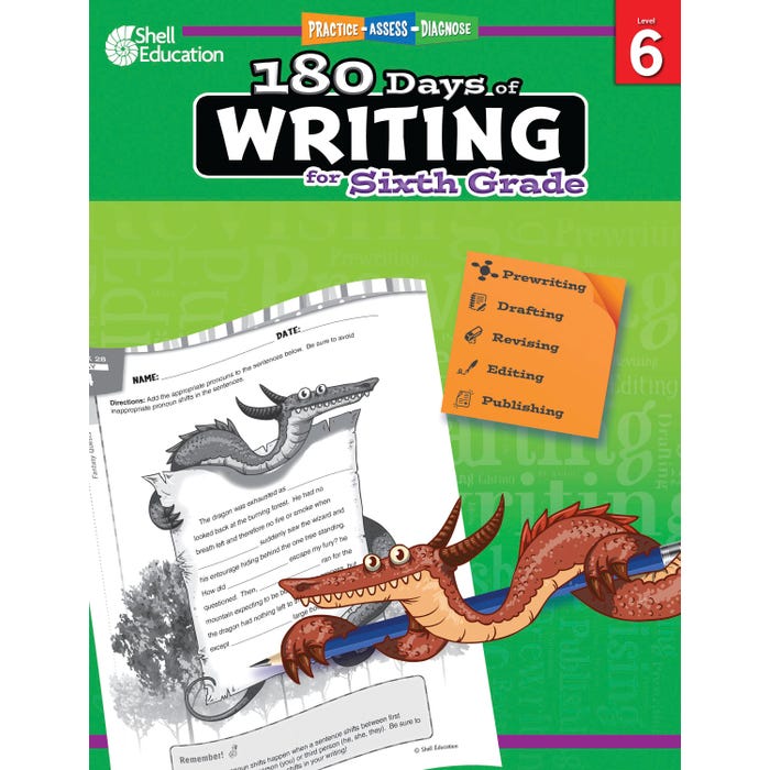 Shell Education 180 Days of Writing for Sixth Grade