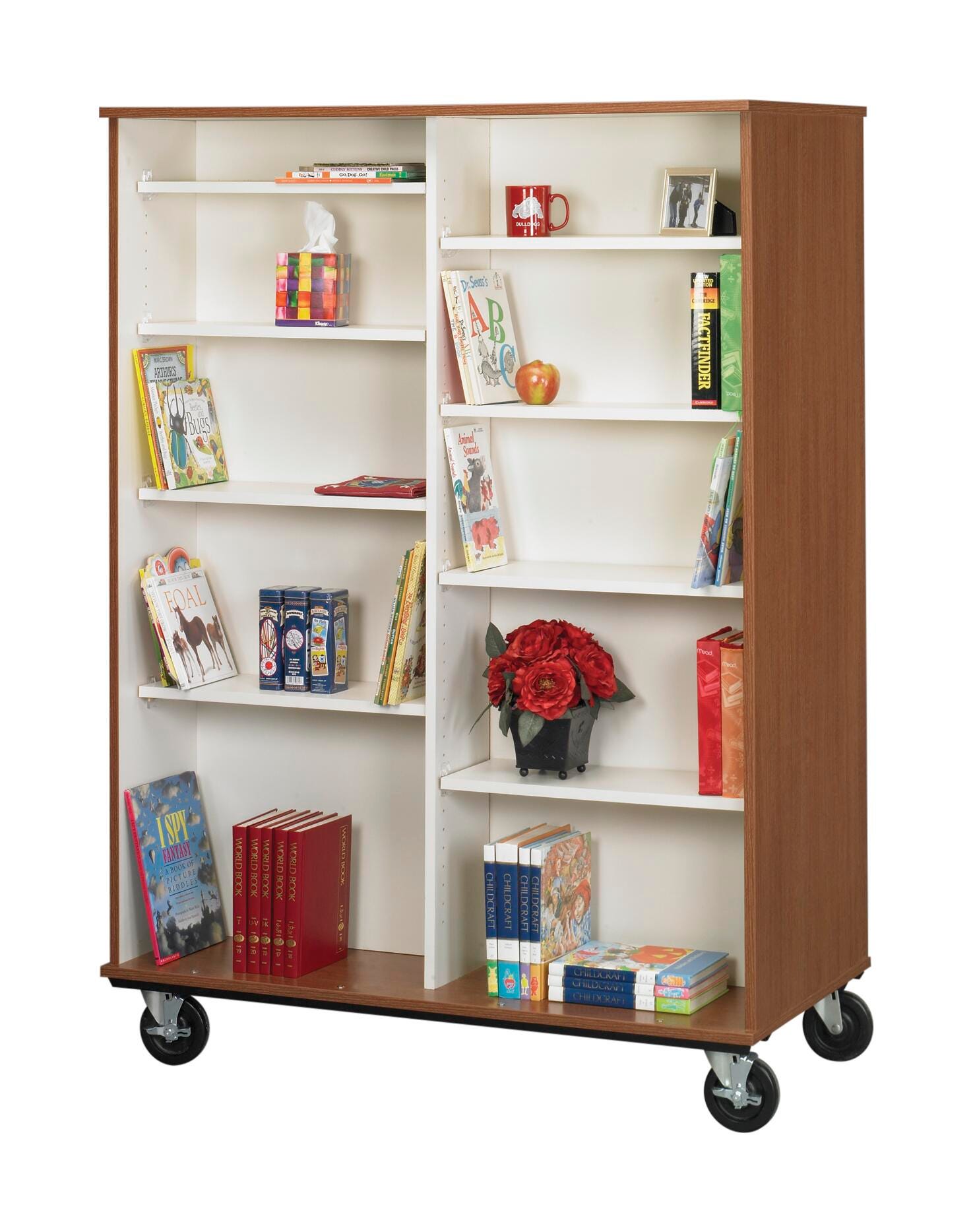 Stevens I.D. Systems Double Sided Book Cart, 48 x 24 x 67 Inches 4001107