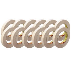 Scotch 232 Masking Tape, 0.75 Inch x 60 Yards, Pack of 12