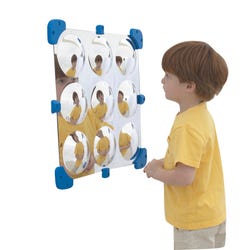 Children's Factory Square 9-Bubble Mini Convex Mirror, 18-1/2 x 18-1/2 in, Acrylic, Item Number 1363324