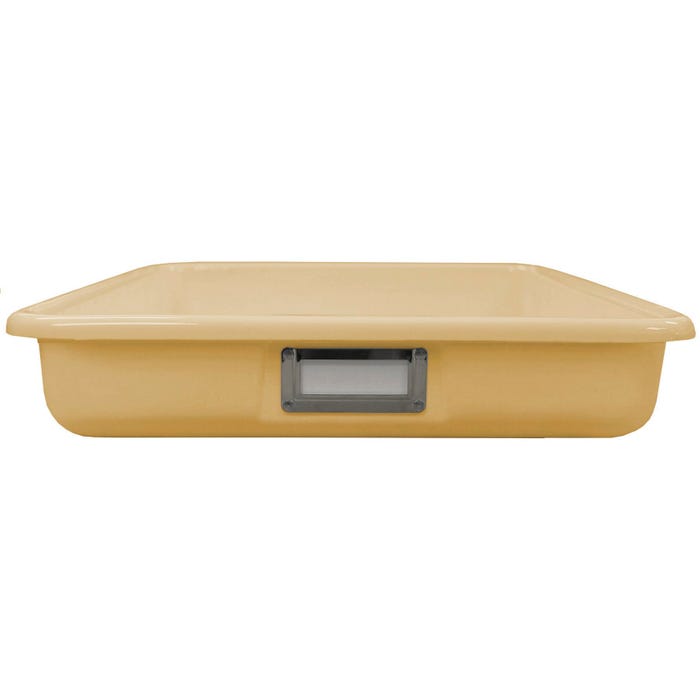 Shirley K's T-142 Storage Bin, 19 x 12-1/2 x 4-3/8 Inches, Ivory