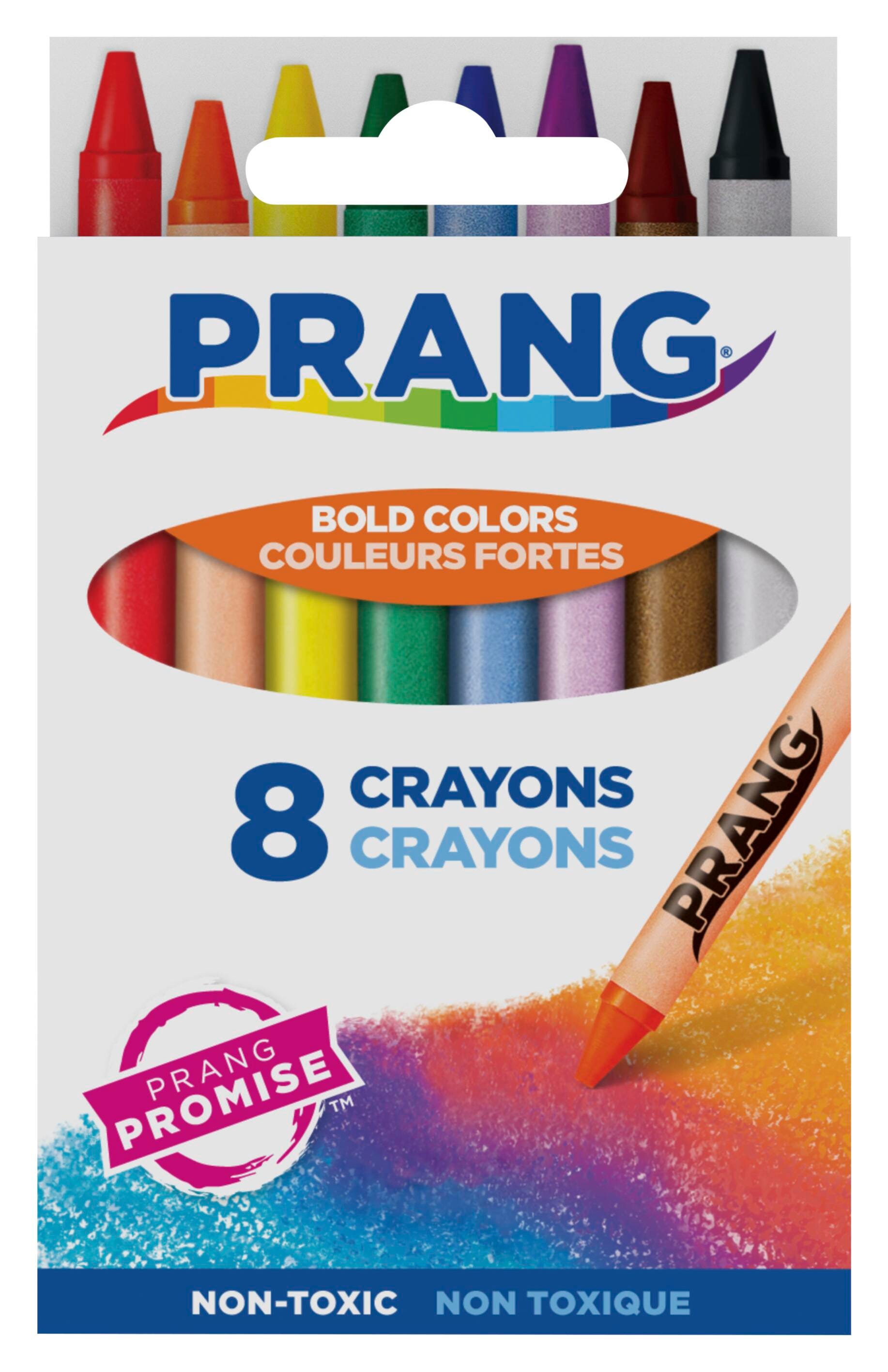 Image for Prang Molded Crayon Set in Tuck Box, Assorted Color, Set of 8 from School Specialty