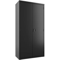 Lorell Steel Wardrobe Storage Cabinet, 36 x 18 x 72 Inches, 2 Shelves, Steel, Black Item Number, 2048495