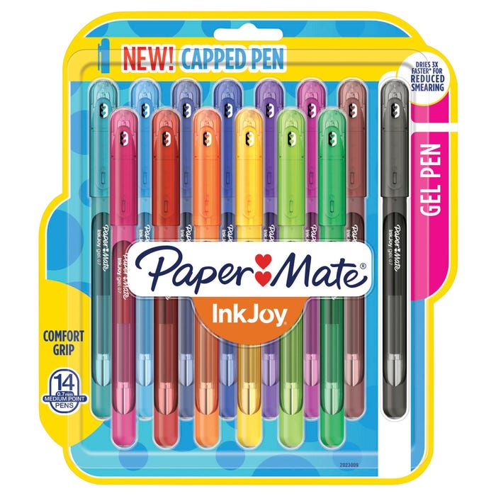 Paper Mate InkJoy Gel Pens, Medium Point, 0.7 mm, Assorted Colors, Pack of 14