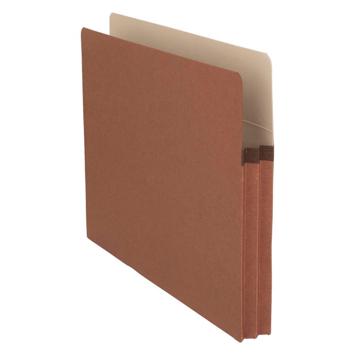 Business Source File Pocket, Letter Size, 1-3/4 Inch Expansion, Redrope, Pack of 25