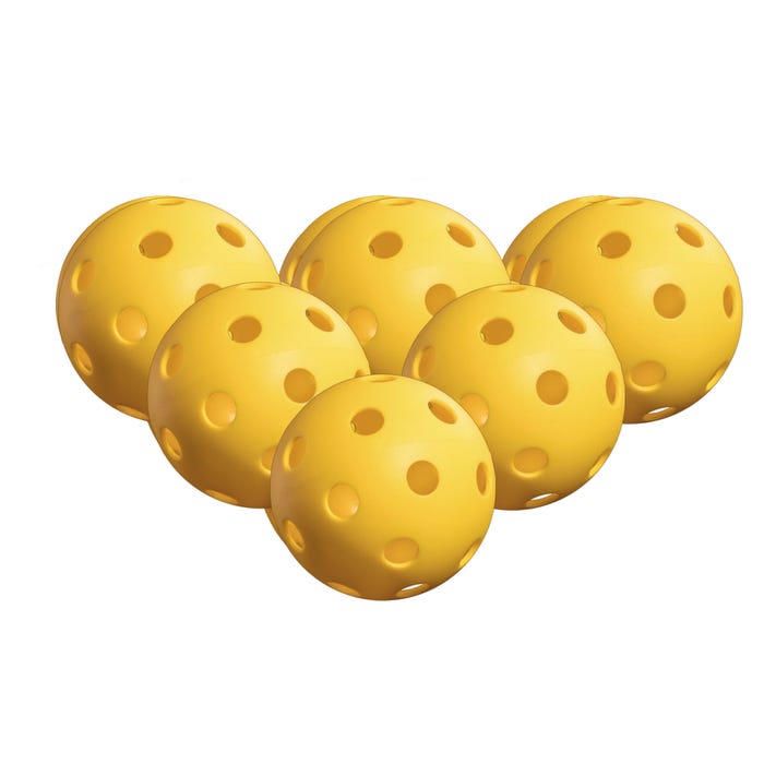 ONIX Indoor Pickleballs, Yellow, Pack of 6